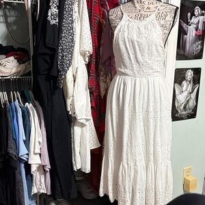 Maeve Ivory Lace Midi Dress